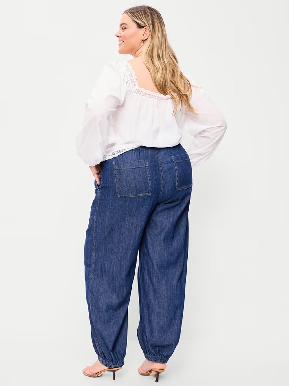 Old Navy Mid Rise Balloon Pants - Picture 2 of 7
